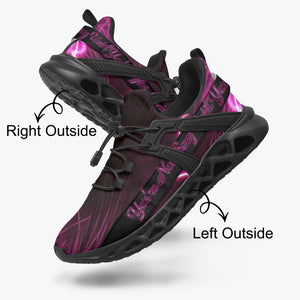 Officially Sexy Pink Laser Hearts Collection Slogan Mesh Running Shoes