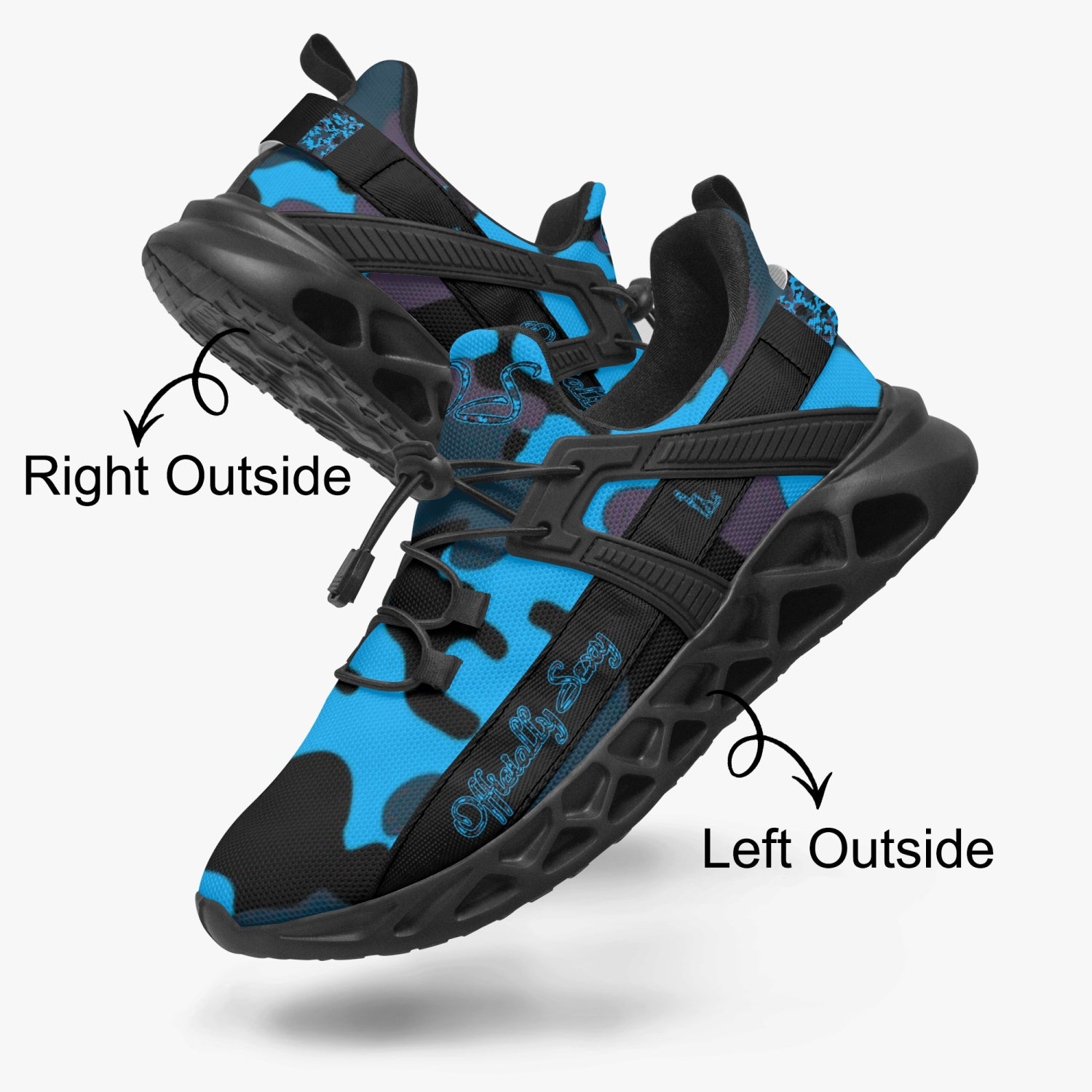 Officially Sexy Blue Army Camouflage Collection Mesh Running Shoes