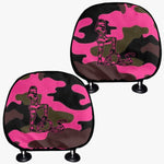 Officially Sexy Pink Army Camouflage Collection  2-pcs Car Headrest Covers