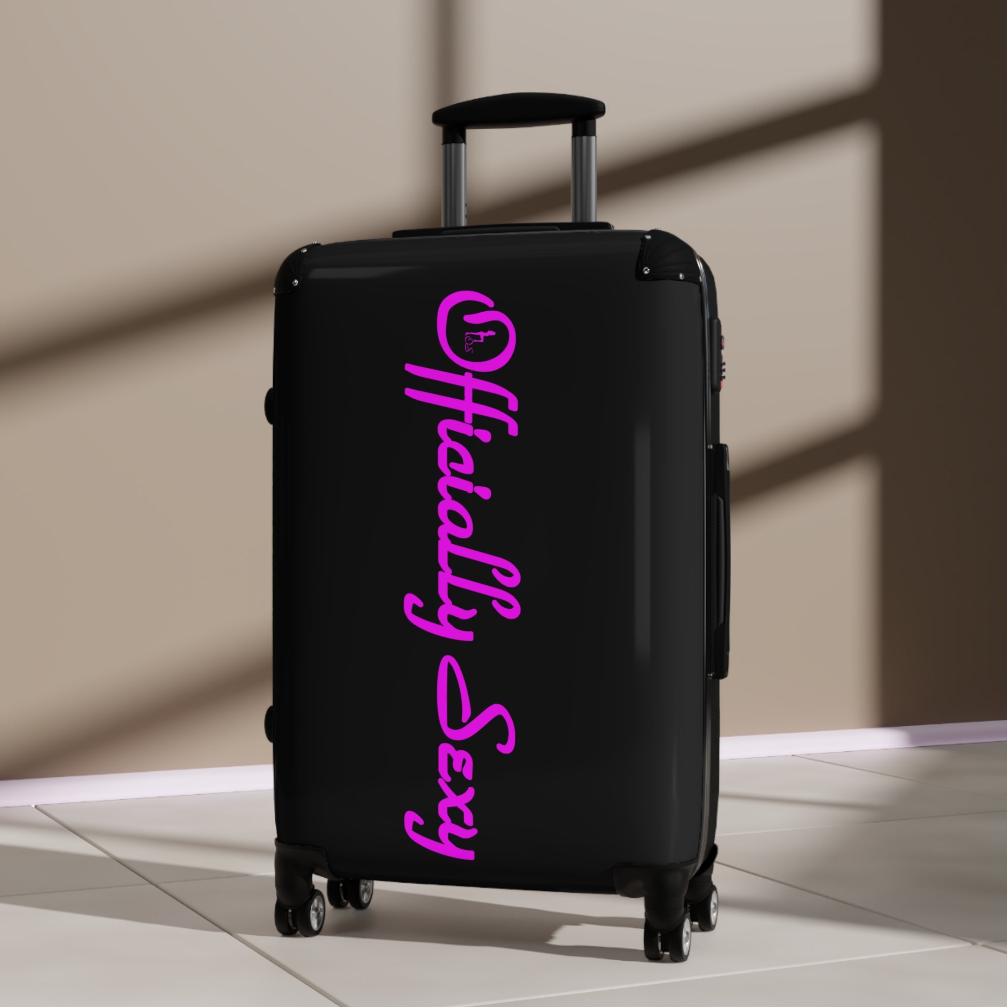 Officially Sexy Chic Travel Suitcases with Bold Pink Design