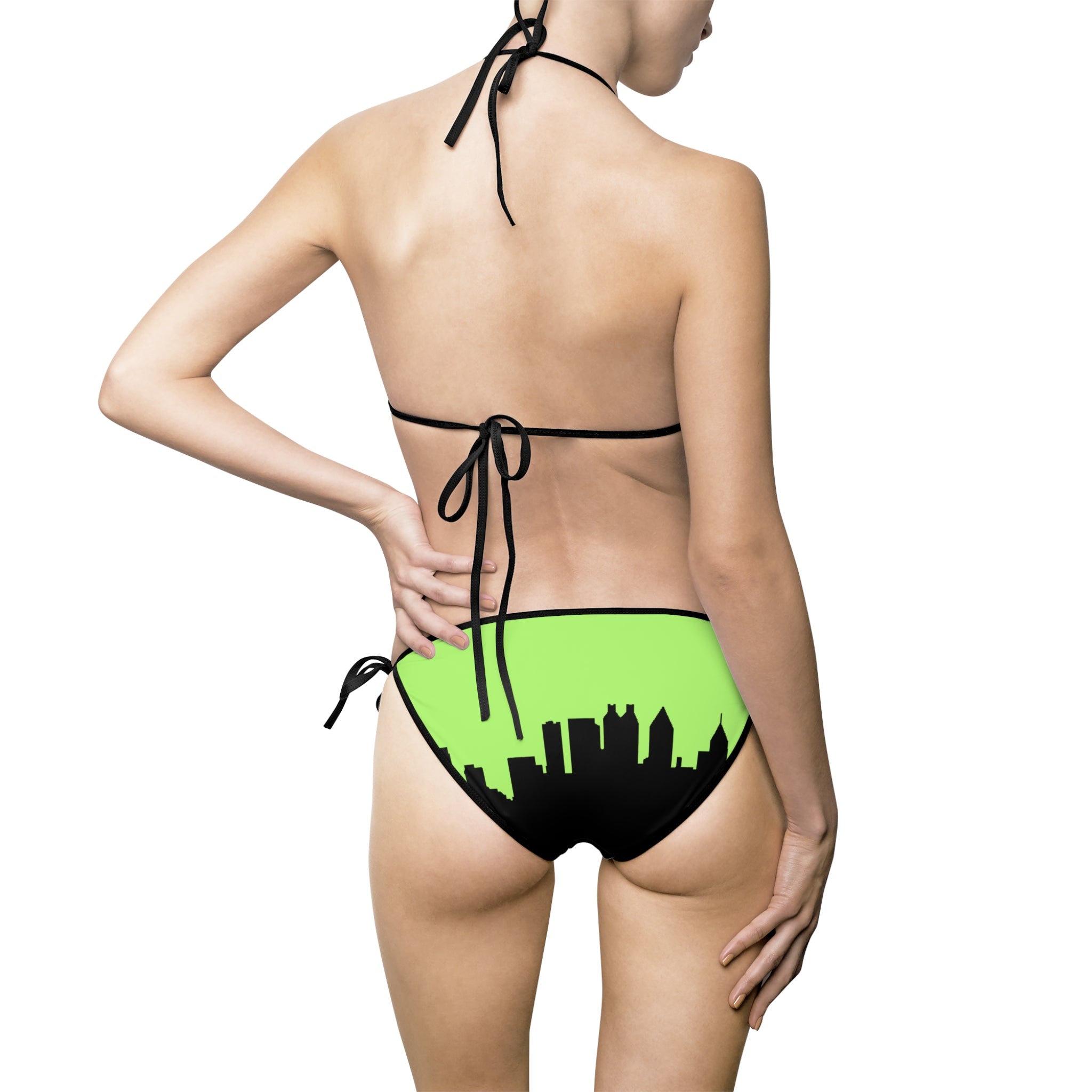 Neon Green Officially Sexy Skyline Collection Women's Bikini Swimsuit