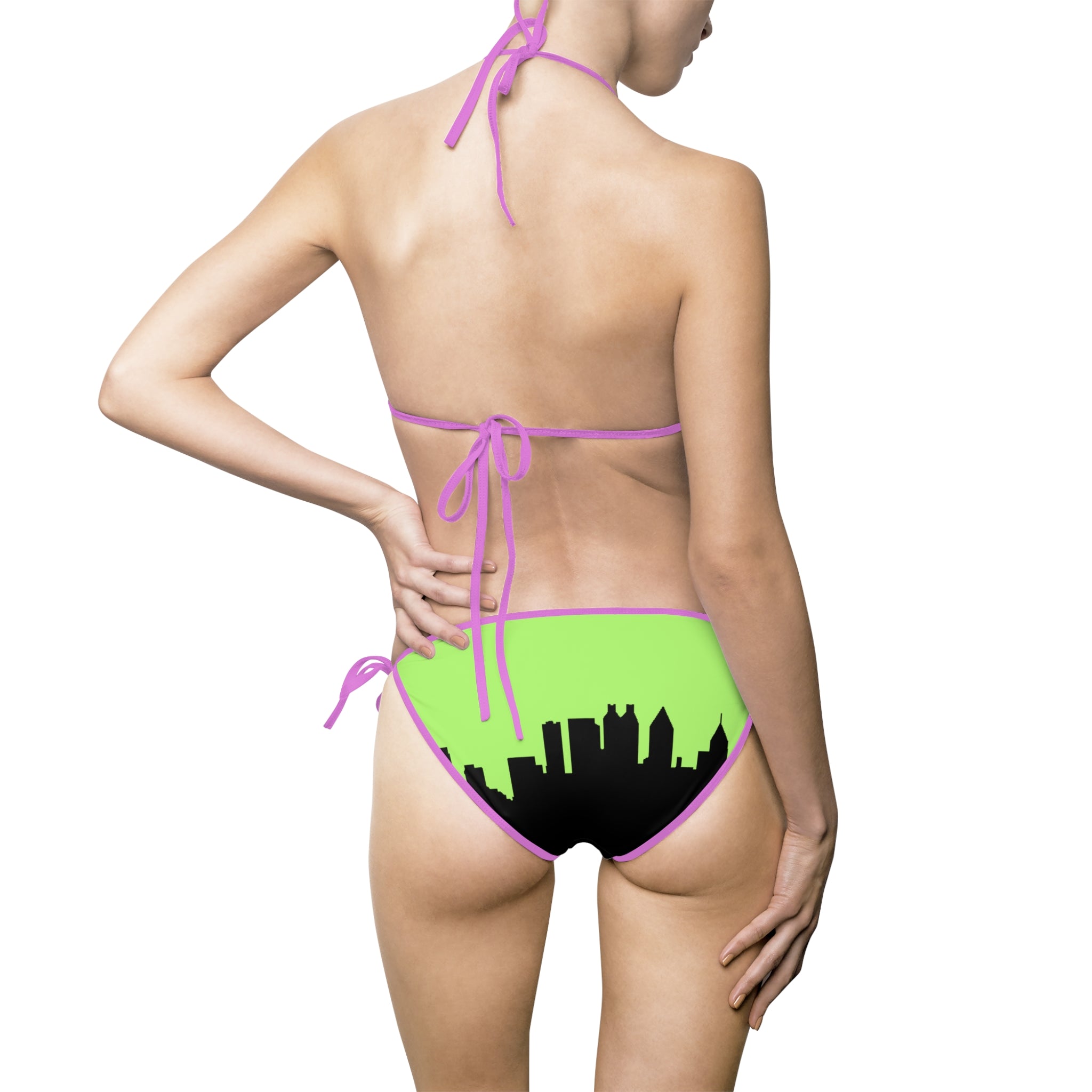Neon Green Officially Sexy Skyline Collection Women's Bikini Swimsuit