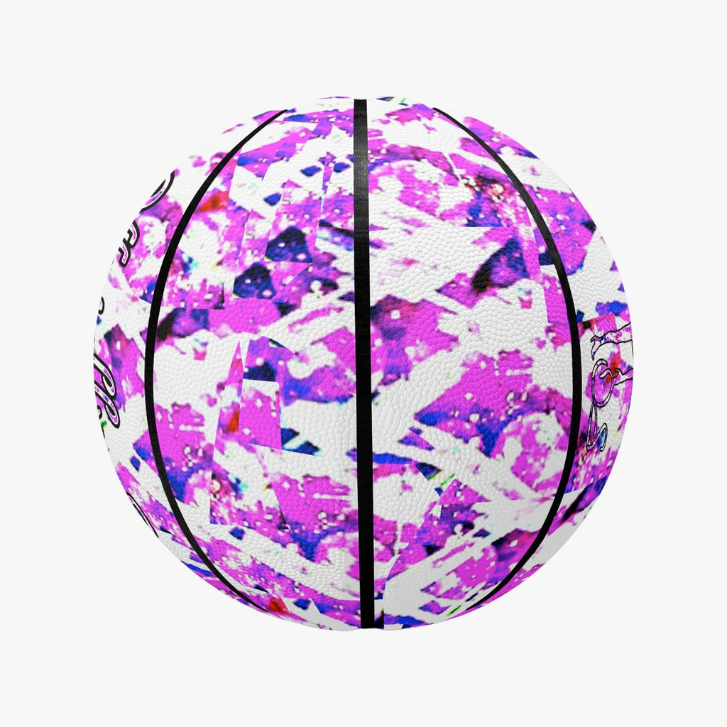 Officially Sexy Pink Floating Hearts Collection Eight Panel Printed Basketball