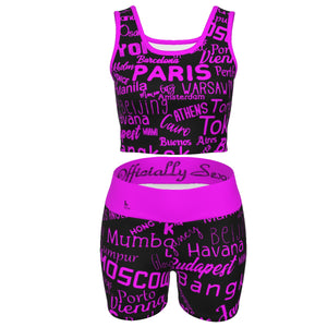 Officially Sexy English Black Certified City Collection Women's Yoga Set