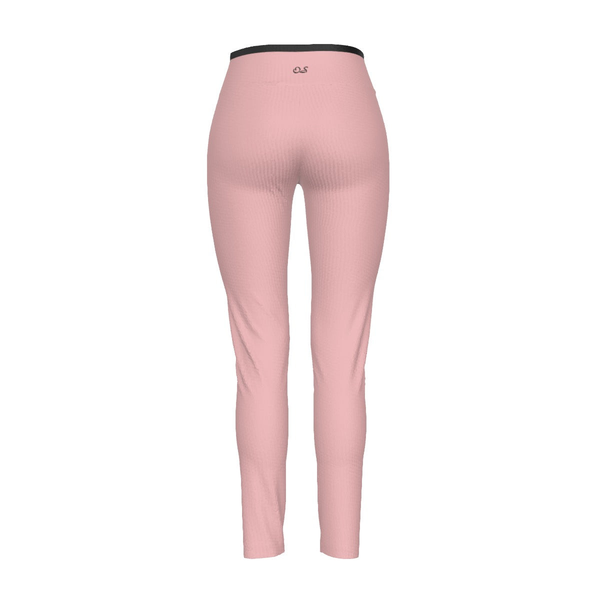 Officially Sexy English Solid Color Collection Women's High Waist Leggings With Side Stitch Closure Light Pink f4bbbc
