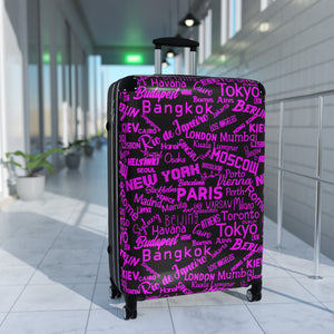 Officially Sexy Chic Travel Suitcases with Bold Pink Design