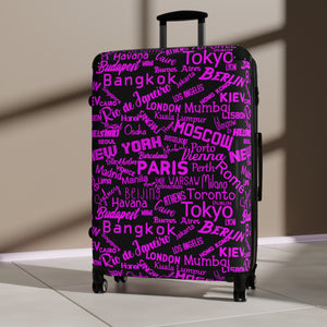 Officially Sexy Chic Travel Suitcases with Bold Pink Design