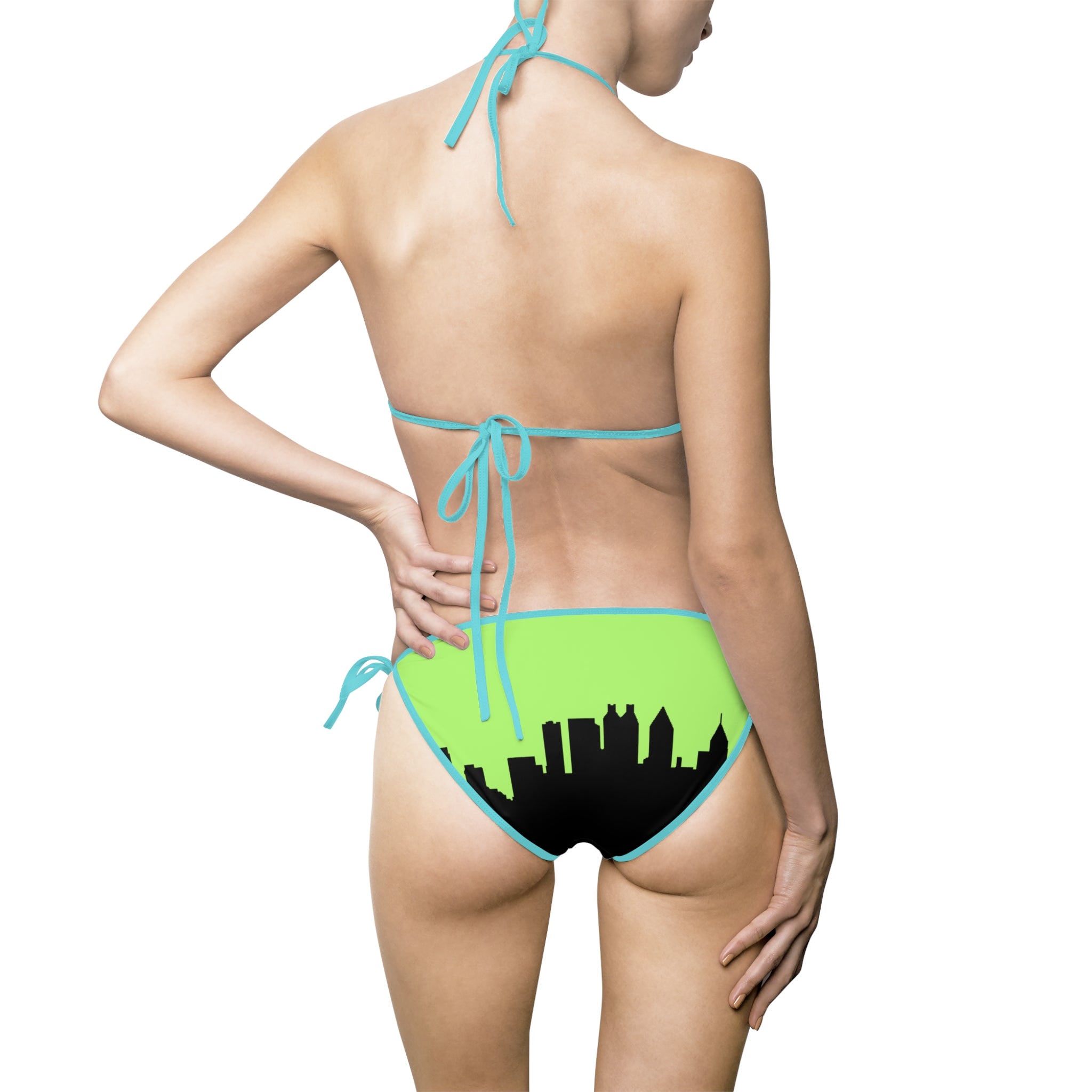 Neon Green Officially Sexy Skyline Collection Women's Bikini Swimsuit