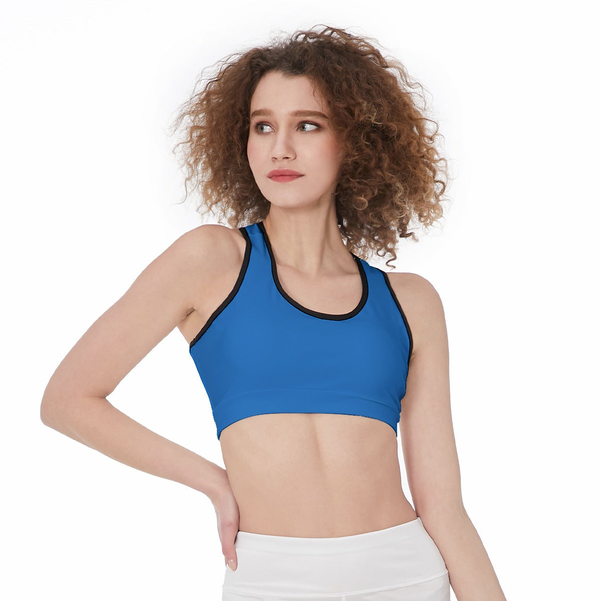 Officially Sexy Solid Color With Black Trim Women’s Sports Bra