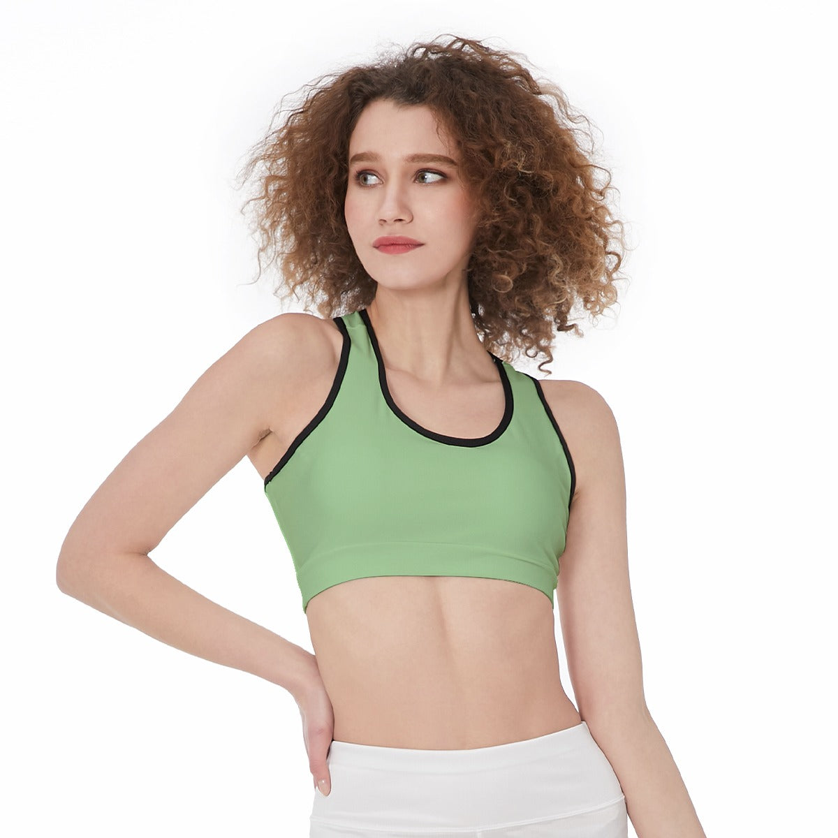 Officially Sexy Solid Color With Black Trim Women’s Sports Bra