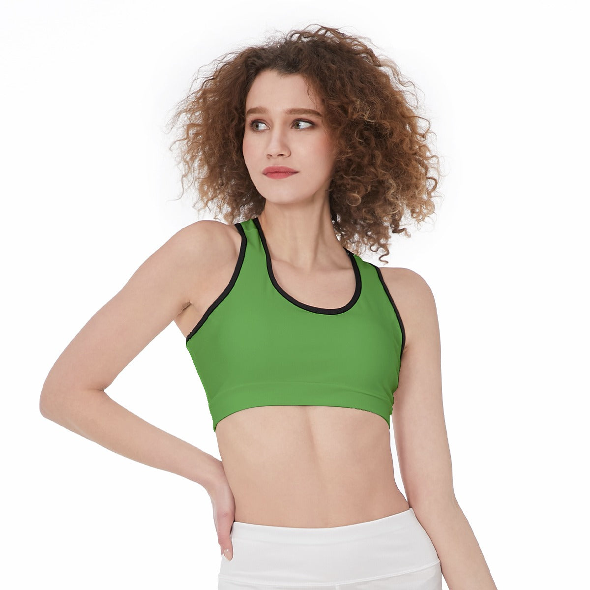 Officially Sexy Solid Color With Black Trim Women’s Sports Bra