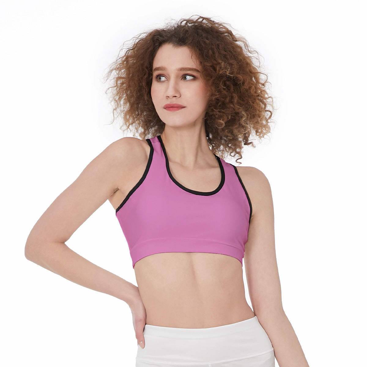 Officially Sexy Solid Color With Black Trim Women’s Sports Bra