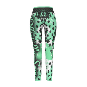 Officially Sexy Animal Abstract Collection English Women's High WaistLeggings Side Stitch Closure