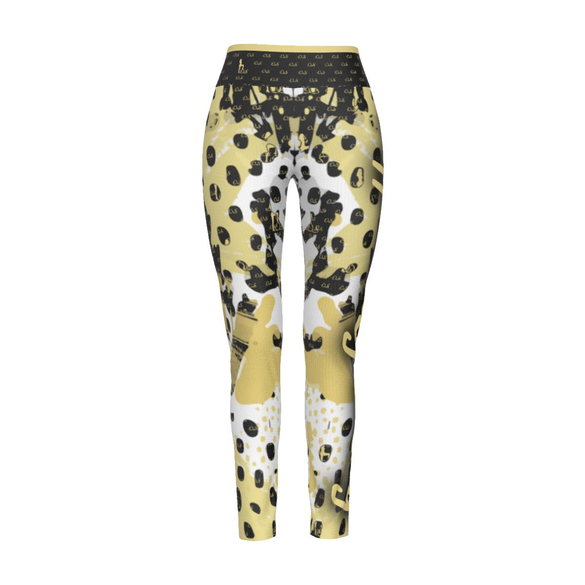 Officially Sexy Animal Abstract Collection English Women's High WaistLeggings Side Stitch Closure