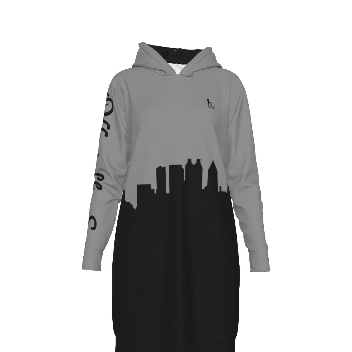 Officially Sexy English Atlanta Skyline Collection Women's Long Neutral Color Hoodies