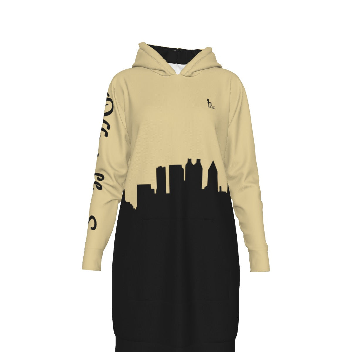 Officially Sexy English Atlanta Skyline Collection Women's Long Neutral Color Hoodies