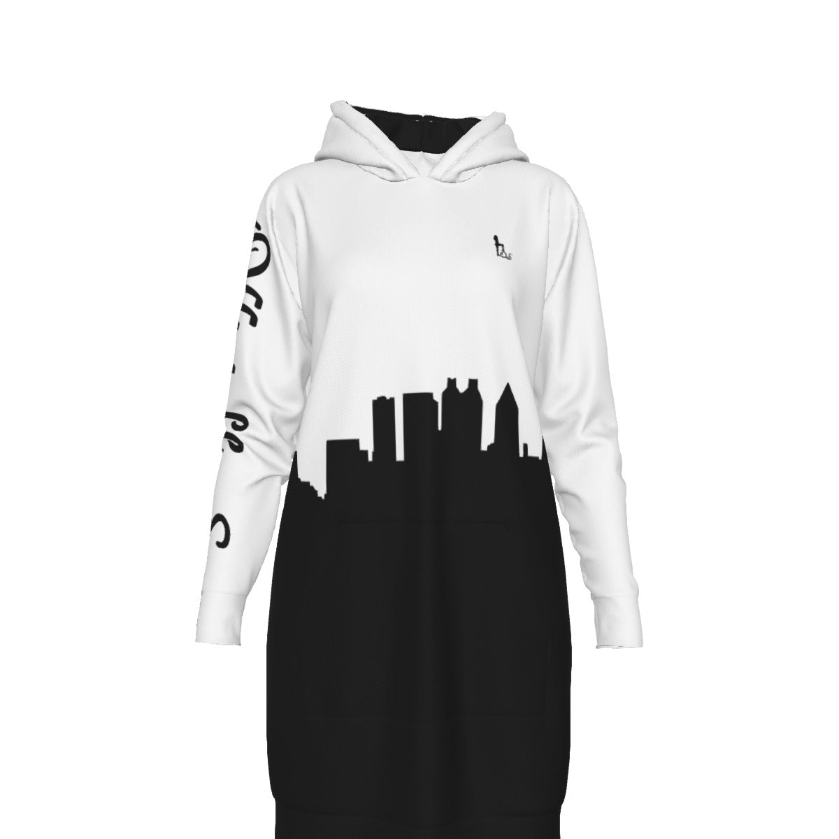 Officially Sexy English Atlanta Skyline Collection Women's Long Neutral Color Hoodies