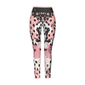 Officially Sexy Animal Abstract Collection English Women's High WaistLeggings Side Stitch Closure