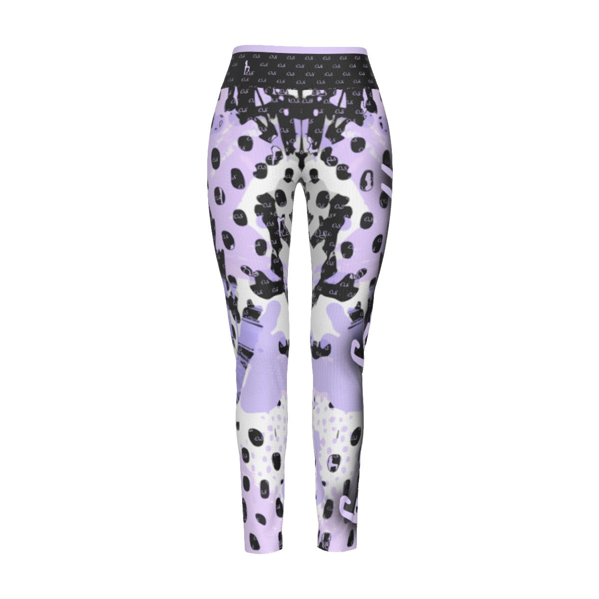 Officially Sexy Animal Abstract Collection English Women's High WaistLeggings Side Stitch Closure