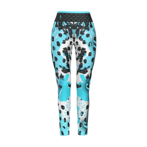 Officially Sexy Animal Abstract Collection English Women's High WaistLeggings Side Stitch Closure