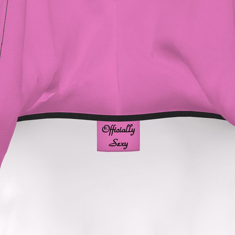 Officially Sexy Solid Color Pink & Black Hoodie Dress