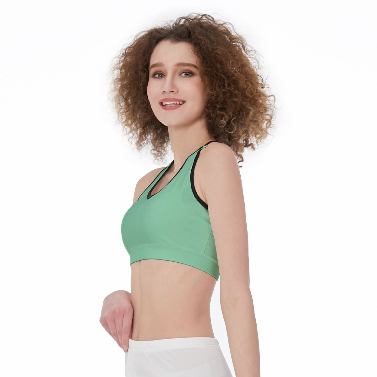 Officially Sexy Solid Color With Black Trim Women’s Sports Bra