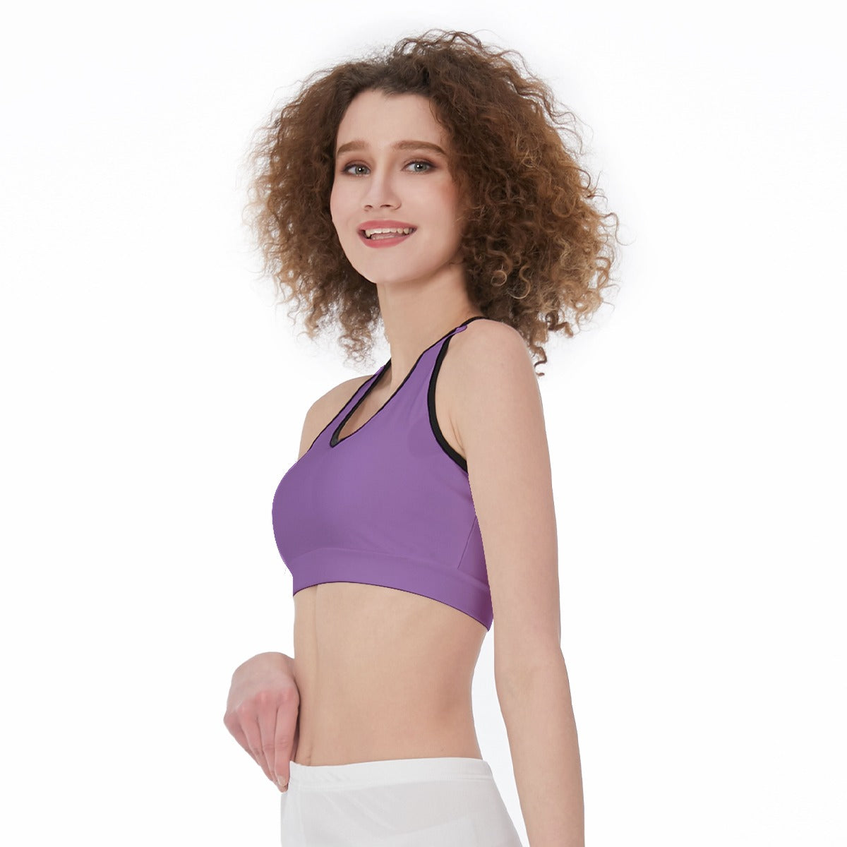 Officially Sexy Solid Color With Black Trim Women’s Sports Bra
