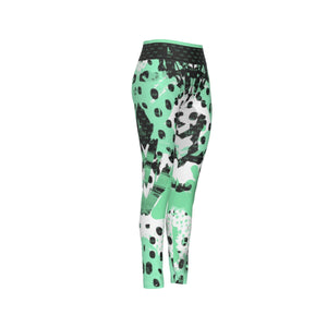 Officially Sexy Animal Abstract Collection English Women's High WaistLeggings Side Stitch Closure