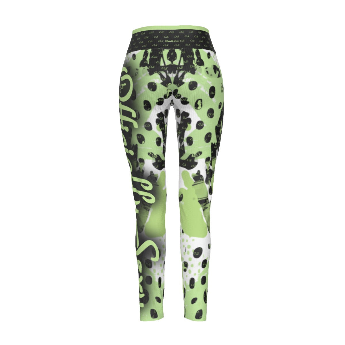 Officially Sexy Animal Abstract Collection English Women's High WaistLeggings Side Stitch Closure