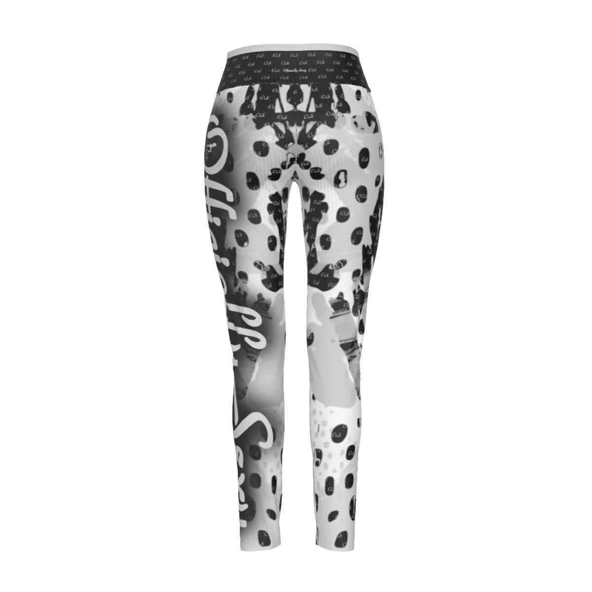 Officially Sexy Animal Abstract Collection English Women's High WaistLeggings Side Stitch Closure
