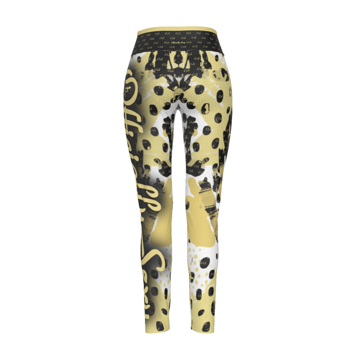 Officially Sexy Animal Abstract Collection English Women's High WaistLeggings Side Stitch Closure