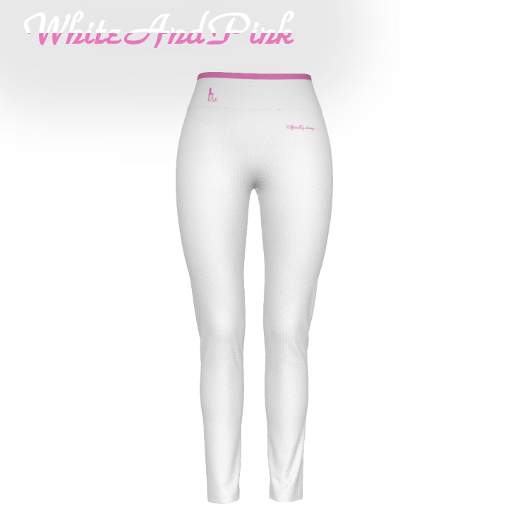Officially Sexy English Solid Color Collection Women's Pink e778bc High Waist Leggings With Side Stitch Closure