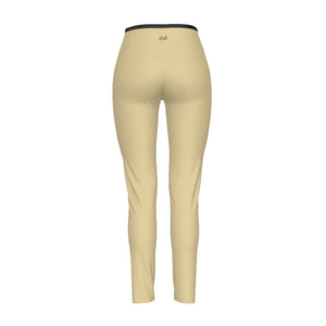 Officially Sexy English Solid Color Collection Women's High Waist Leggings With Side Stitch Closure