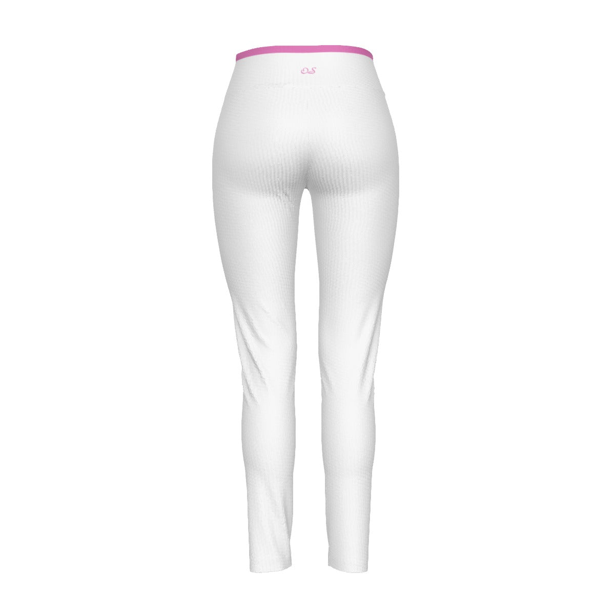 Officially Sexy English Solid Color Collection Women's Pink e778bc High Waist Leggings With Side Stitch Closure