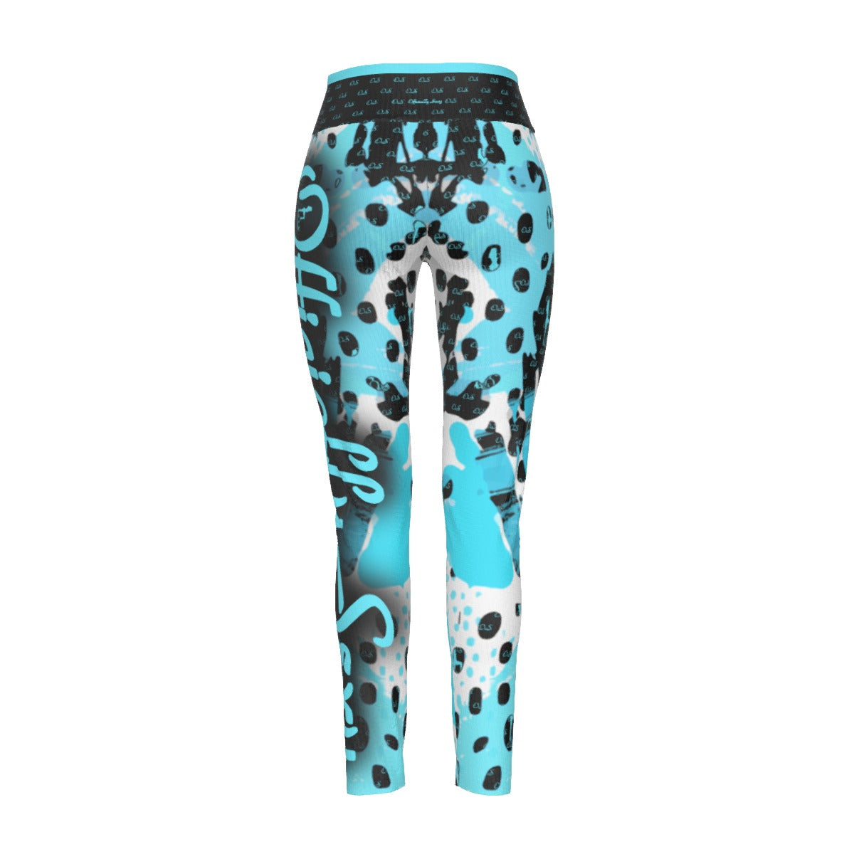 Officially Sexy Animal Abstract Collection English Women's High WaistLeggings Side Stitch Closure
