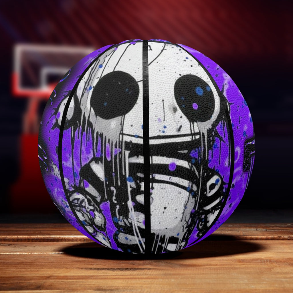 Officially Sexy Dark Purple Creepy Boy Collection  Eight Panel Printed Basketball