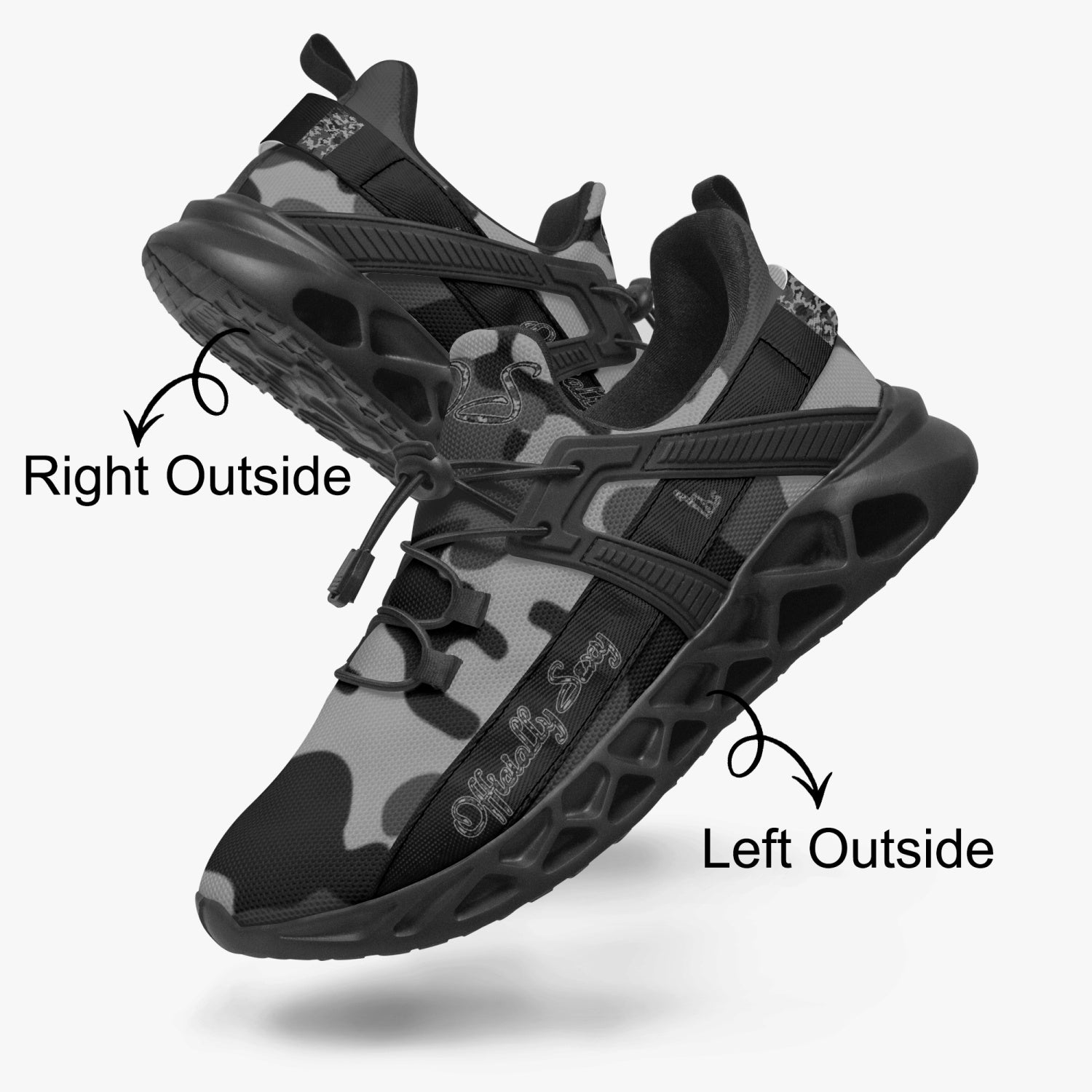 Officially Sexy Grey Army Camouflage Collection Mesh Running Shoes