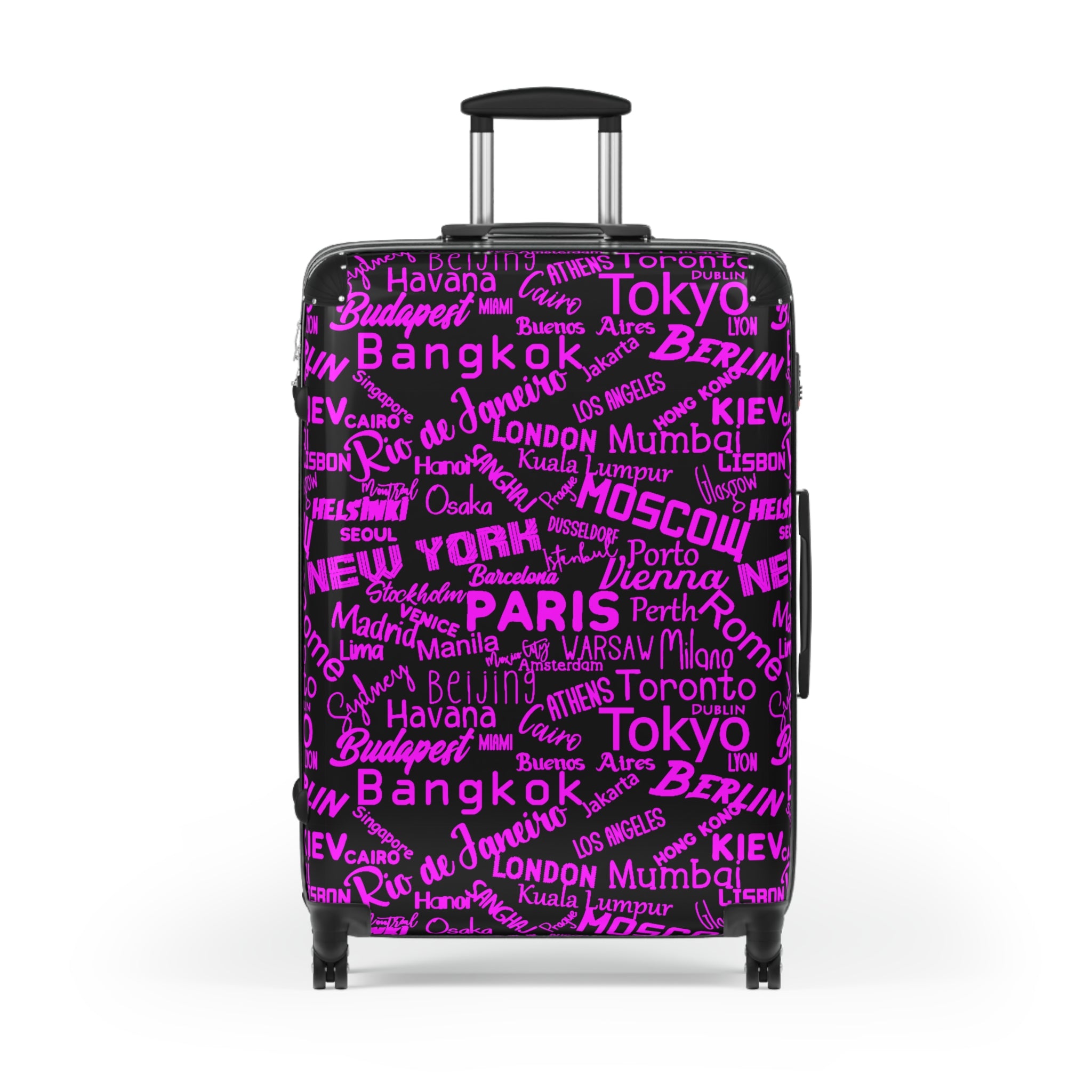 Officially Sexy Chic Travel Suitcases with Bold Pink Design