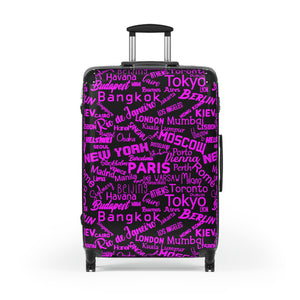 Officially Sexy Chic Travel Suitcases with Bold Pink Design