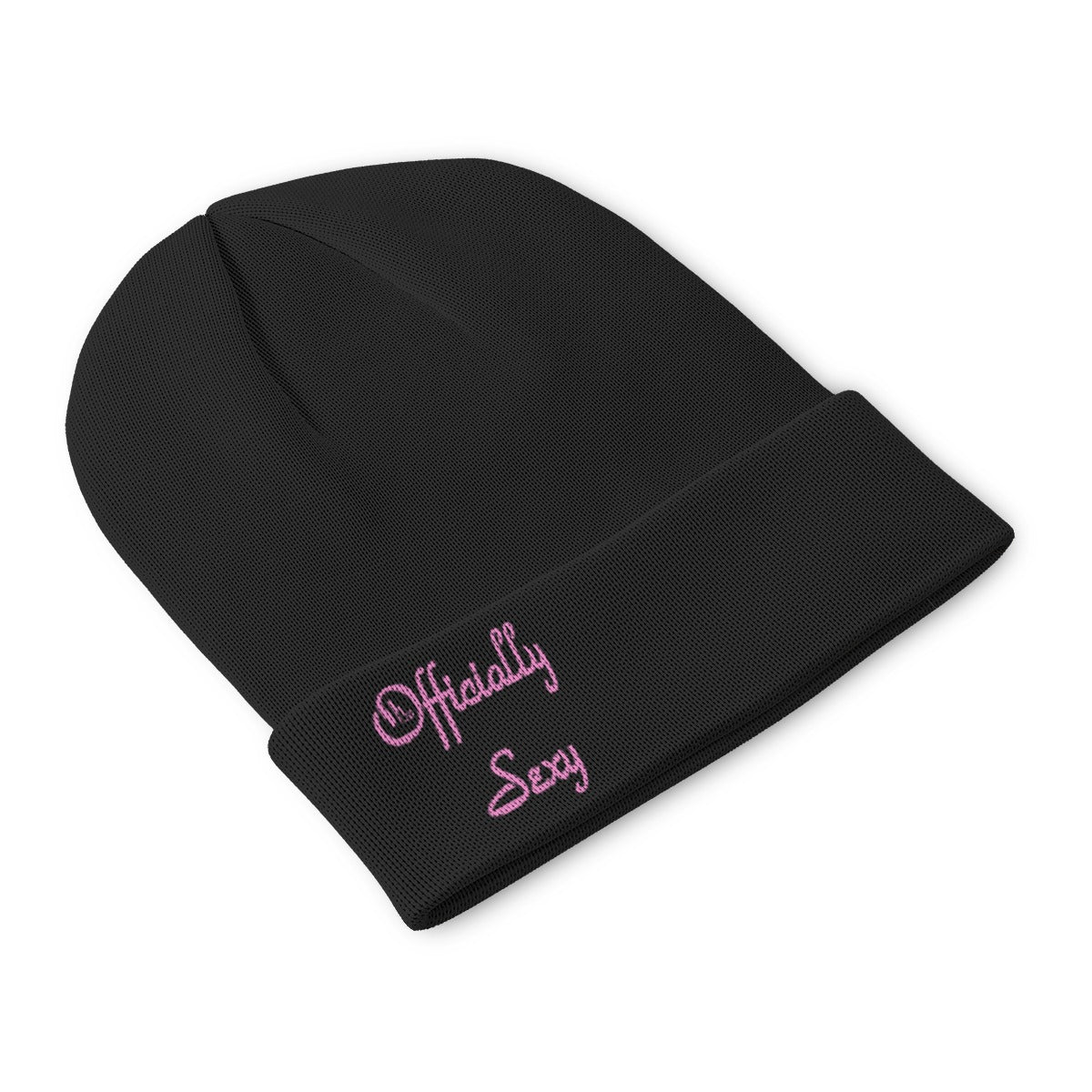 English Officially Sexy Solid Color Collection Pink e778bc Knitted Hat