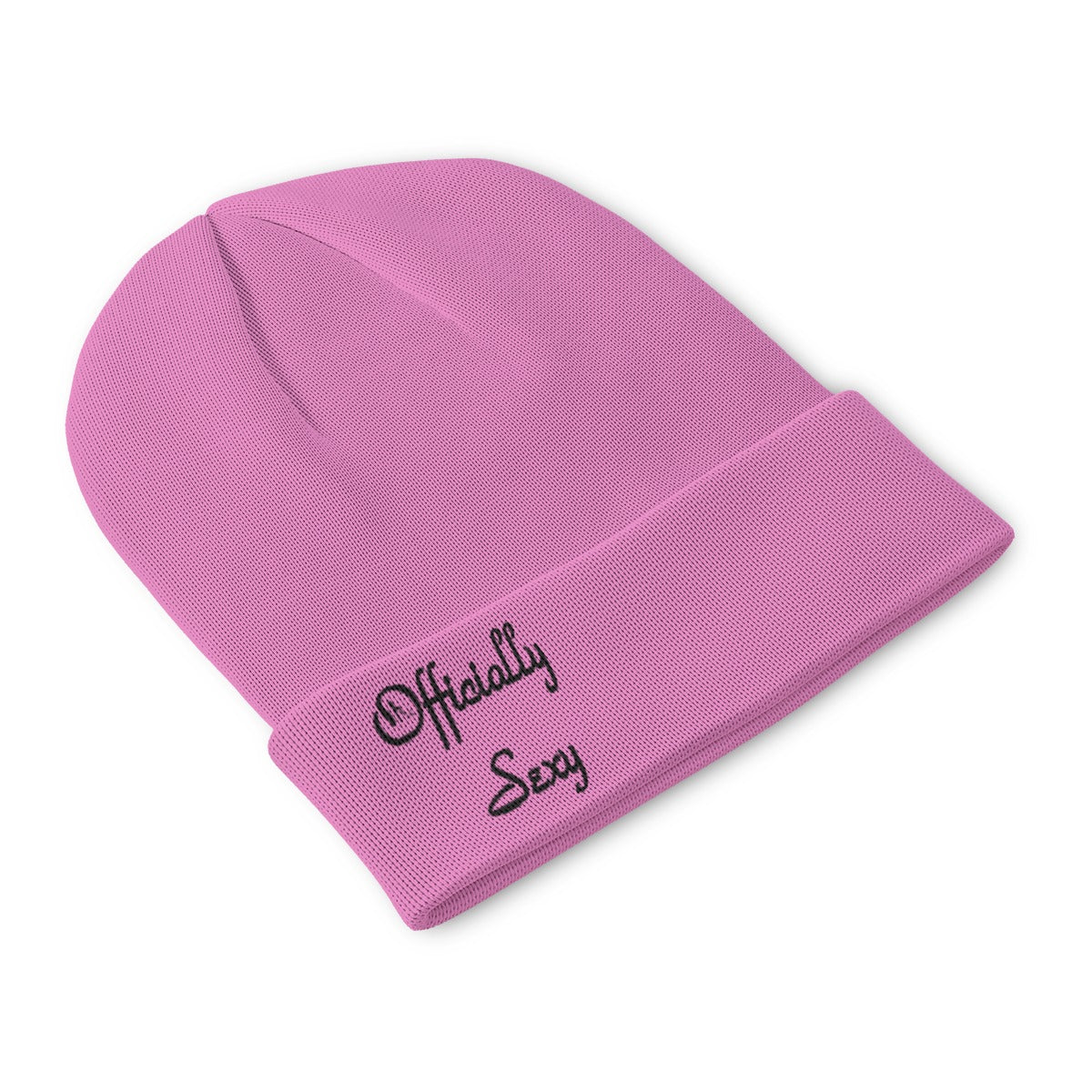 English Officially Sexy Solid Color Collection Pink e778bc Knitted Hat