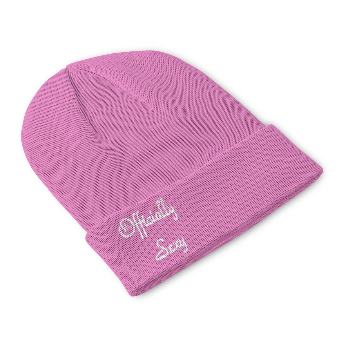 English Officially Sexy Solid Color Collection Pink e778bc Knitted Hat