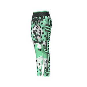 Officially Sexy Animal Abstract Collection English Women's High WaistLeggings Side Stitch Closure
