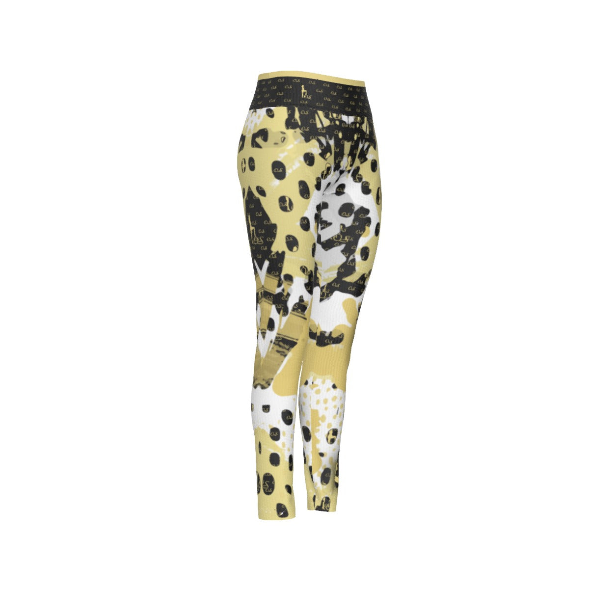Officially Sexy Animal Abstract Collection English Women's High WaistLeggings Side Stitch Closure