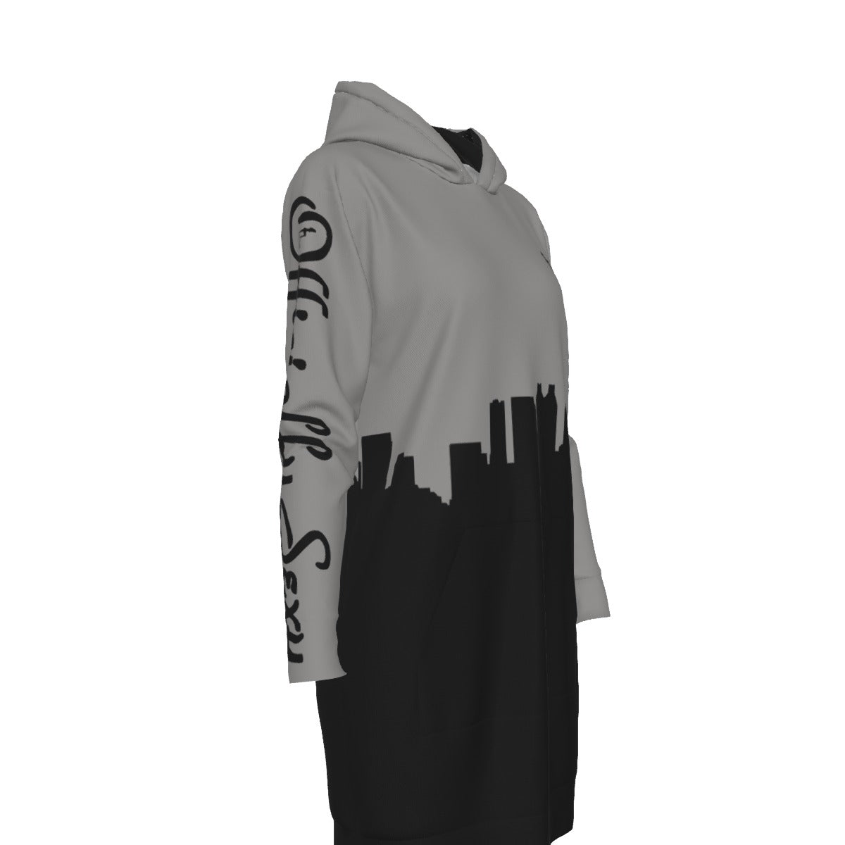 Officially Sexy English Atlanta Skyline Collection Women's Long Neutral Color Hoodies