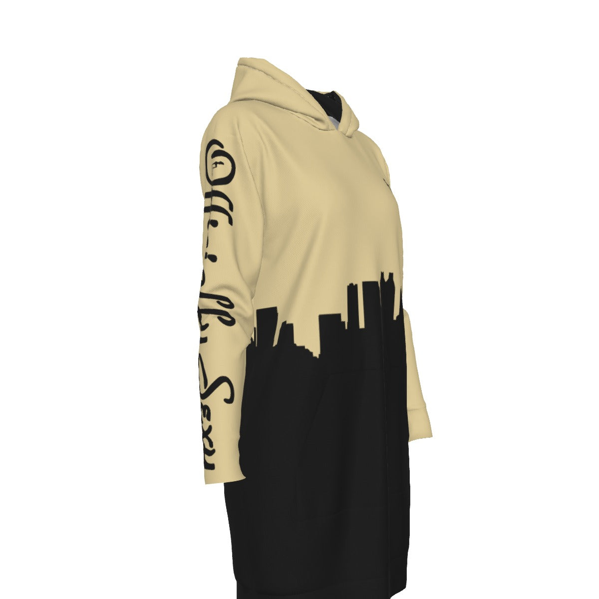 Officially Sexy English Atlanta Skyline Collection Women's Long Neutral Color Hoodies