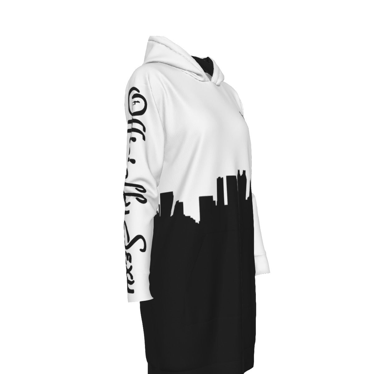 Officially Sexy English Atlanta Skyline Collection Women's Long Neutral Color Hoodies