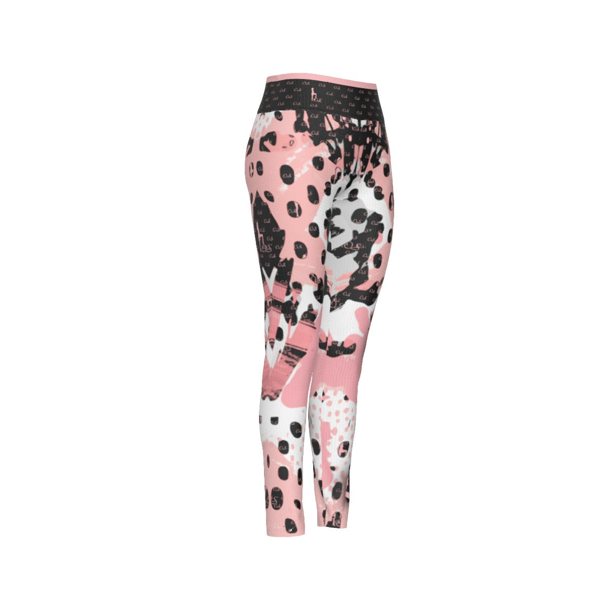 Officially Sexy Animal Abstract Collection English Women's High WaistLeggings Side Stitch Closure