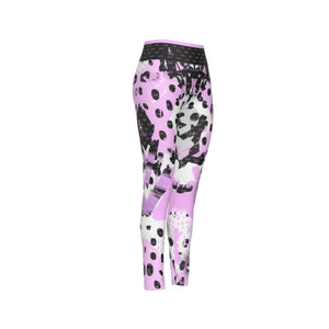 Officially Sexy Animal Abstract Collection English Women's High WaistLeggings Side Stitch Closure