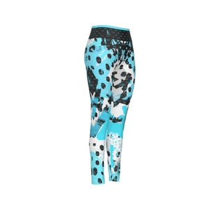 Officially Sexy Animal Abstract Collection English Women's High WaistLeggings Side Stitch Closure